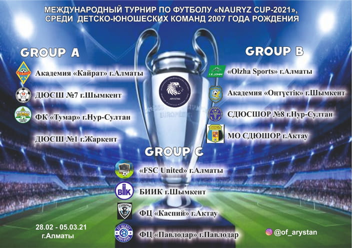 Международный турнир по футболу NAURYZ CUP-2021